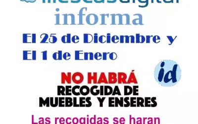 Recogida de enseres, muebles y trastos en las Navidades