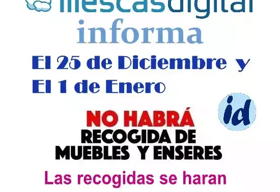 Recogida de enseres, muebles y trastos en las Navidades