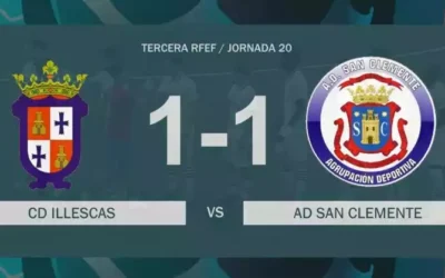 CD Illescas y AD San Clemente empatan a uno. Crónica y resumen en video
