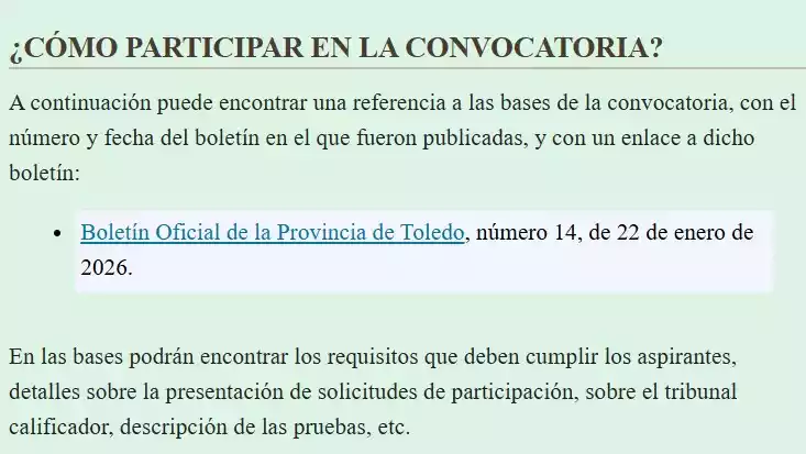 Convocatoria Ayto. Illescas