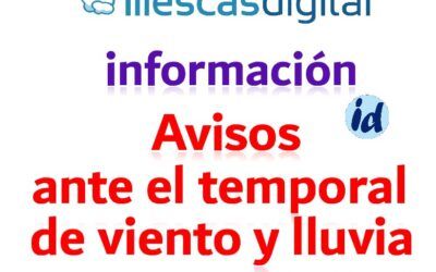 Suspendidas actividades al aire libre. Recomendaciones temporal viento y lluvia