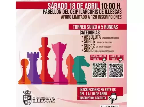 V Torneo Ajedrez en la Escuela 2026 en Illescas