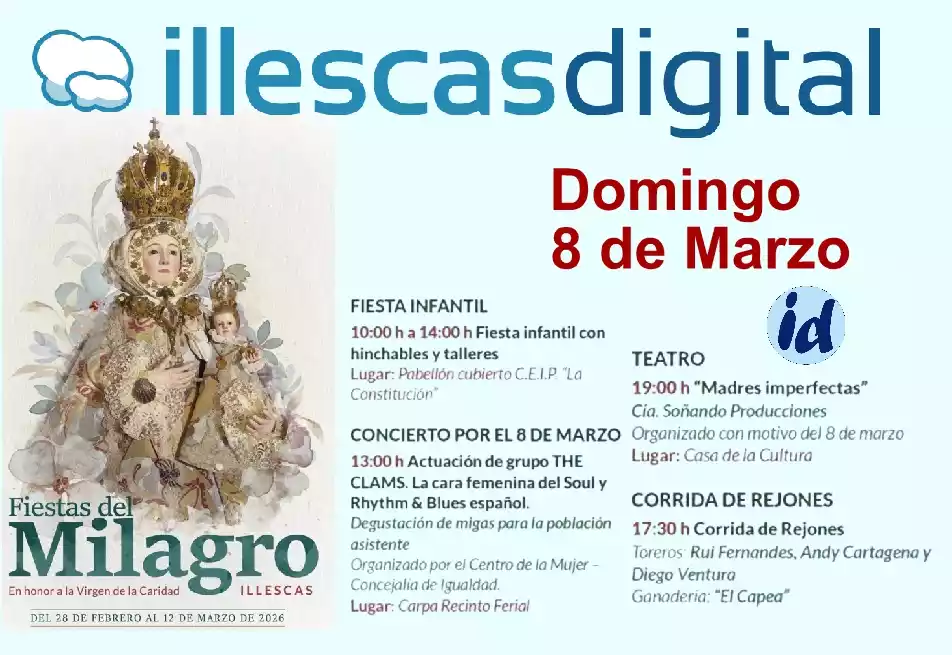 fiestas del Milagro Illescas 2026. Domingo 8