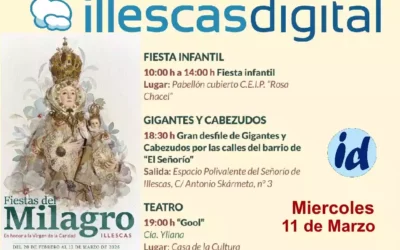 Actos previstos para el día 11 de marzo con motivo de las Fiestas del Milagro Illescas 2.026