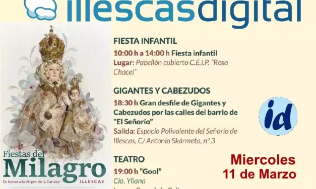 Actos previstos para el día 11 de marzo con motivo de las Fiestas del Milagro Illescas 2.026