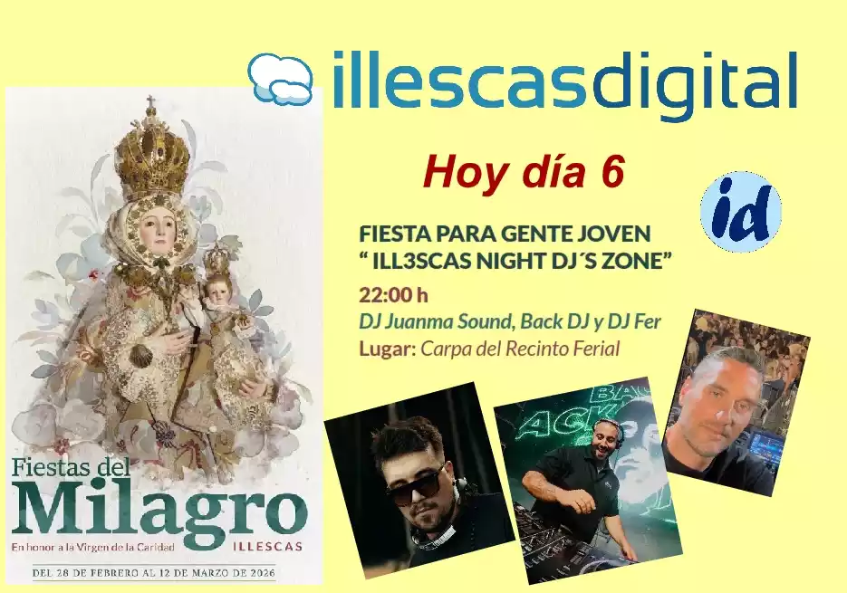 Noche de DJ's en las fiestas del Milagro Illescas 2026