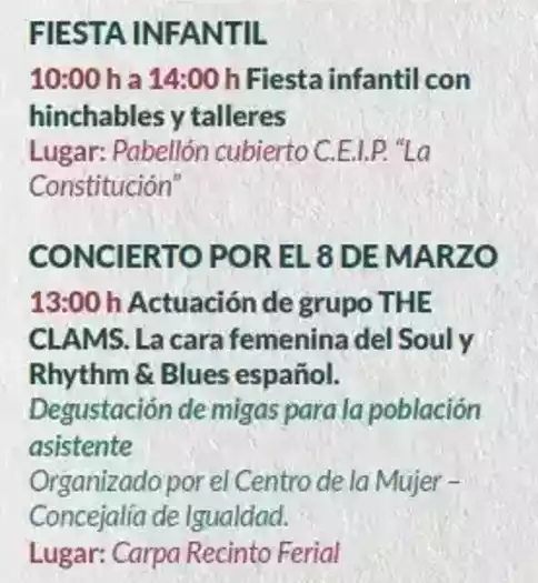 Fiestas Milagro Illescas 2026. Programación Domingo 8 de Marzo