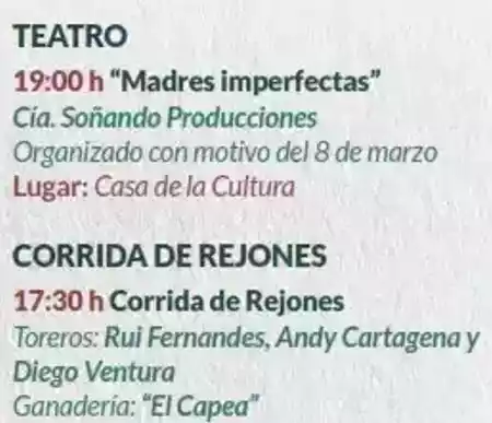 Fiestas Milagro Illescas 2026. Programación Domingo 8 de Marzo