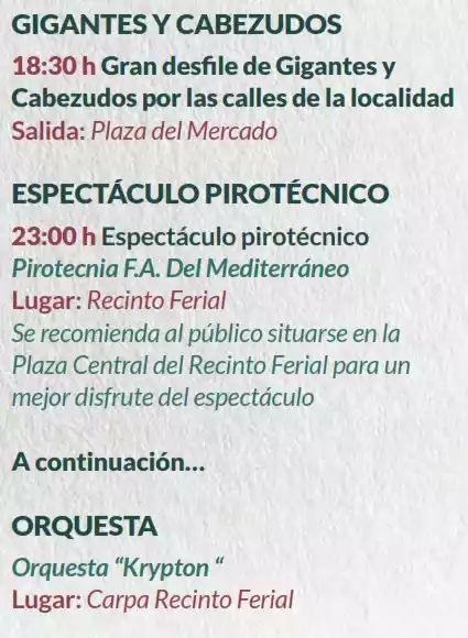 fiestas del Milagro Illescas 2026. Martes 10