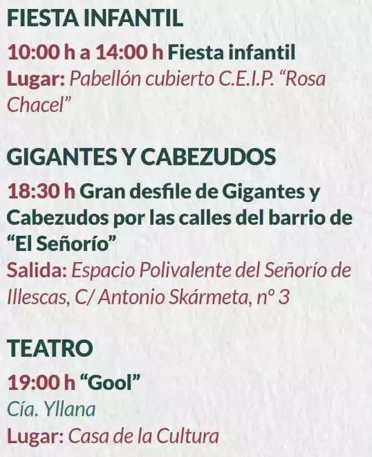 fiestas del Milagro Illescas 2026. Miércoles 11