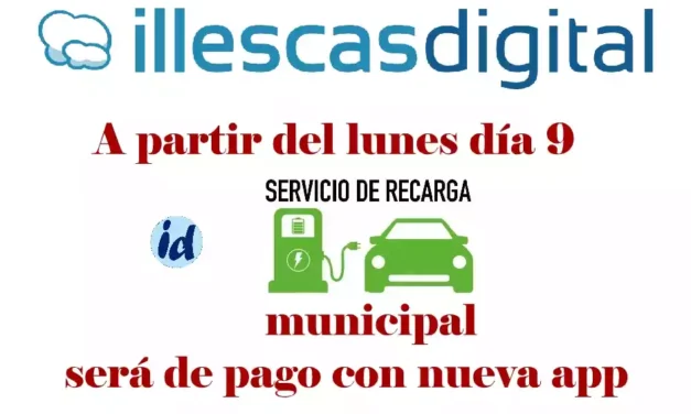 A partir del día 9 de Marzo los cargadores eléctricos municipales serán de pago