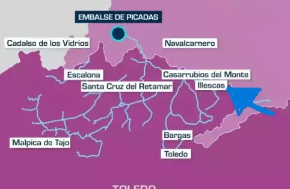 Episodio de turbidez en el agua de Picadas que afecta a varios pueblos de La Sagra