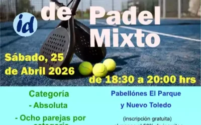 Abierta la inscripción para el pozo de pádel mixto del día 25 de Abril